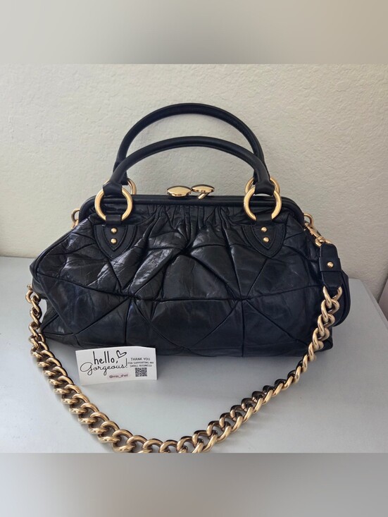 Marc Jacobs Handbags - Marc Jacobs Collection Patchwork Stam Bag Quilted Black Leather Shoulder Bag